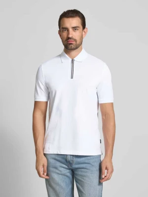 Koszulka polo o kroju regular fit z zamkiem błyskawicznym Bugatti
