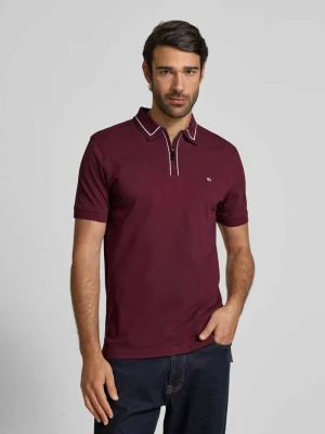 Koszulka polo o kroju regular fit z zamkiem błyskawicznym Christian Berg Men