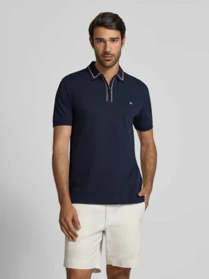 koszulka polo o kroju regular fit z zamkiem błyskawicznym Christian Berg Men