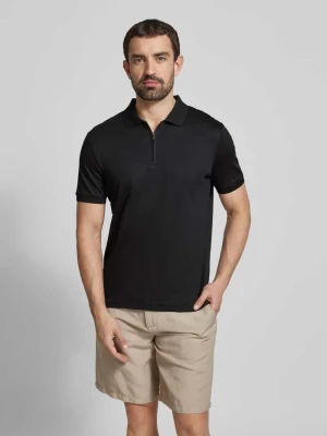 Koszulka polo o kroju regular fit z zamkiem błyskawicznym CK Calvin Klein