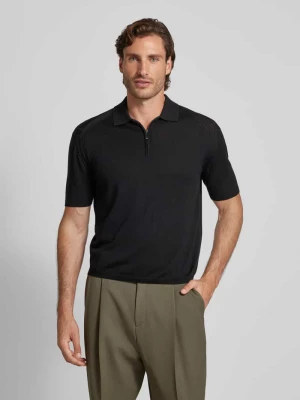 Koszulka polo o kroju regular fit z zamkiem błyskawicznym Emporio Armani