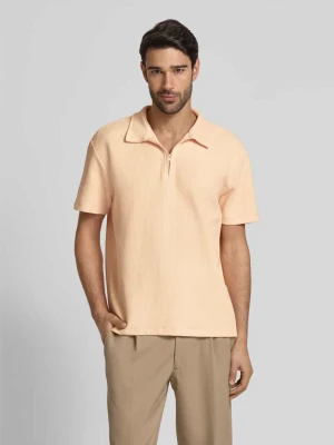 Koszulka polo o kroju regular fit z zamkiem błyskawicznym MCNEAL Morelowy