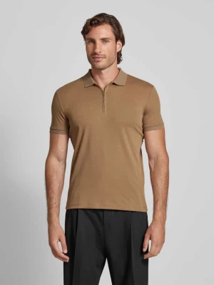 Koszulka polo o kroju regular fit z zamkiem błyskawicznym model ‘FAVE’ Selected Homme