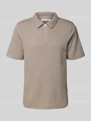 Koszulka polo o kroju regular fit z zamkiem błyskawicznym model ‘OLLI’ Samsøe Samsøe