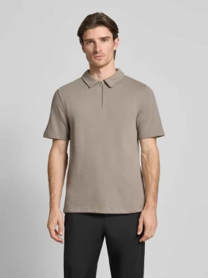 Koszulka polo o kroju regular fit z zamkiem błyskawicznym model ‘OLLI’ Samsøe Samsøe