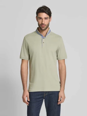 Koszulka polo o kroju regular fit ze stójką Bugatti
