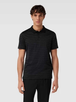 Koszulka polo o kroju regular fit ze wzorem na całej powierzchni Karl Lagerfeld