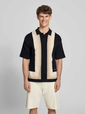 Koszulka polo o kroju relaxed fit w dzianinowym wyglądzie model 'Tellero' Pegador