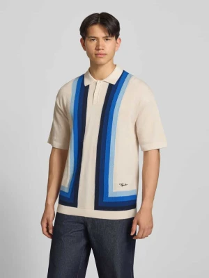 Koszulka polo o kroju relaxed fit w dzianinowym wyglądzie model 'Tellero' Pegador