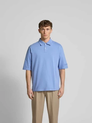 Koszulka polo o kroju relaxed fit z bawełny Marni Niebieski