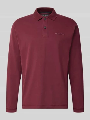 Koszulka polo o kroju relaxed fit z czystej bawełny Marc O'Polo Bordowy