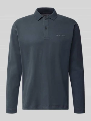 Koszulka polo o kroju relaxed fit z czystej bawełny Marc O'Polo Granatowy