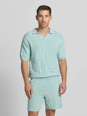 Koszulka polo o kroju relaxed fit z czystej bawełny model 'ASURFO' Boss Turkusowy
