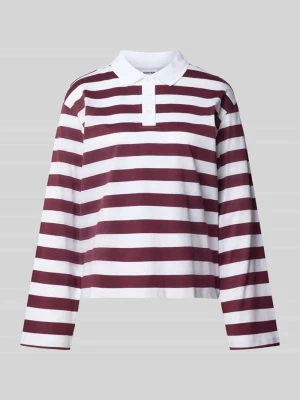 Koszulka polo o kroju relaxed fit z czystej bawełny model 'Dollie' Noisy May Biały