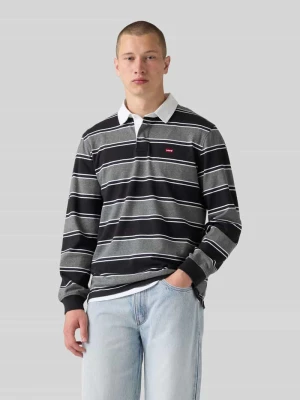 Koszulka polo o kroju relaxed fit z czystej bawełny model 'RUGBY BRANCO' Levi's Ciemnoszary