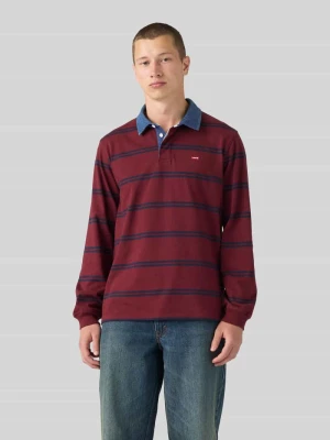 koszulka polo o kroju relaxed fit z czystej bawełny model 'RUGBY ENNIS' Levi's Bordowy