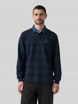 koszulka polo o kroju relaxed fit z czystej bawełny model 'RUGBY ENNIS' Levi's Ciemnoniebieski