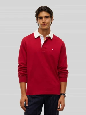 Koszulka polo o kroju relaxed fit z czystej bawełny Tommy Hilfiger Czerwony