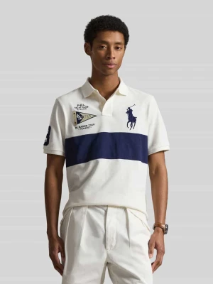 Koszulka polo o kroju relaxed fit z czystej bawełny z paskami w kontrastowym kolorze Polo Ralph Lauren