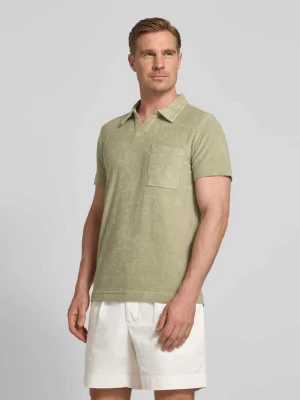 koszulka polo o kroju relaxed fit z dekoltem w serek lindbergh