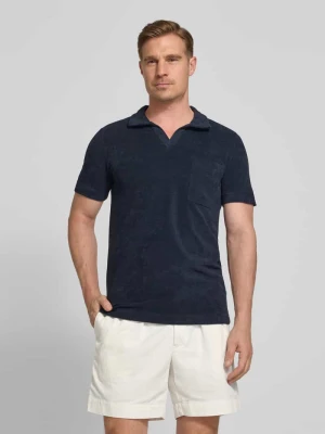 koszulka polo o kroju relaxed fit z dekoltem w serek lindbergh