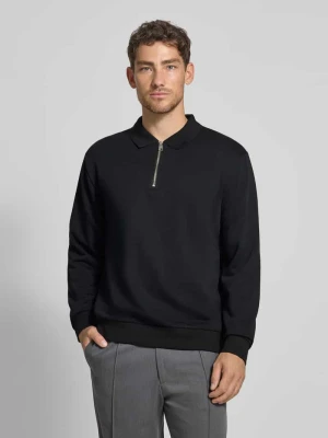 Koszulka polo o kroju relaxed fit z detalem z logo lindbergh