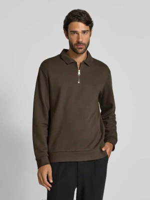 Koszulka polo o kroju relaxed fit z detalem z logo lindbergh