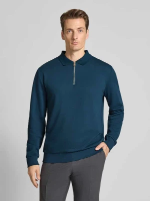 Koszulka polo o kroju relaxed fit z detalem z logo lindbergh