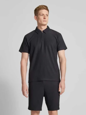Koszulka polo o kroju relaxed fit z efektem prążkowania Selected Homme