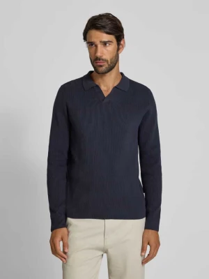 Sweter o kroju relaxed fit z fakturowanym wzorem lindbergh