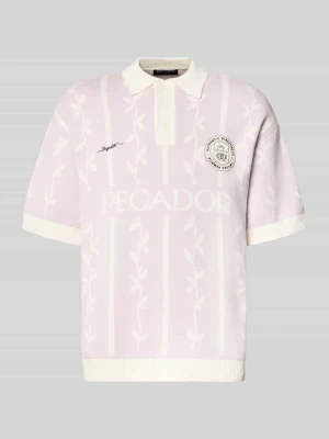 Koszulka polo o kroju relaxed fit z haftami z logo model 'Kinsale' PEGADOR