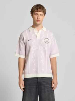 Koszulka polo o kroju relaxed fit z haftami z logo model 'Kinsale' PEGADOR