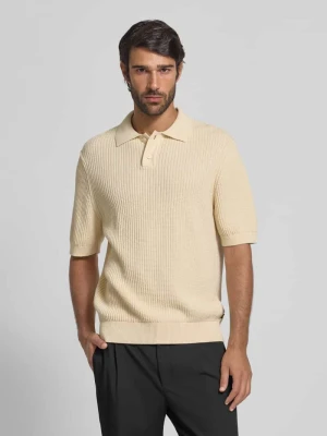 Koszulka polo o kroju relaxed fit z mieszanki bawełny i kapoku Boss Orange