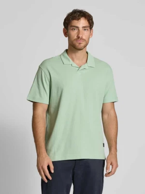 Koszulka polo o kroju relaxed fit z mieszanki bawełny Tom Tailor Miętowy