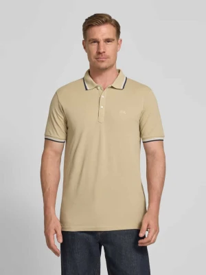 koszulka polo o kroju relaxed fit z paskami w kontrastowym kolorze lindbergh