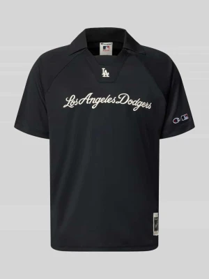 Koszulka polo o kroju relaxed fit z wyhaftowanym logo Champion Czarny