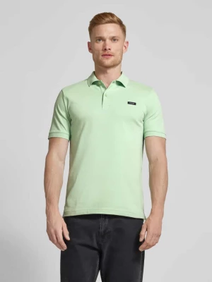 Koszulka polo o kroju slim fit w jednolitym kolorze CK Calvin Klein