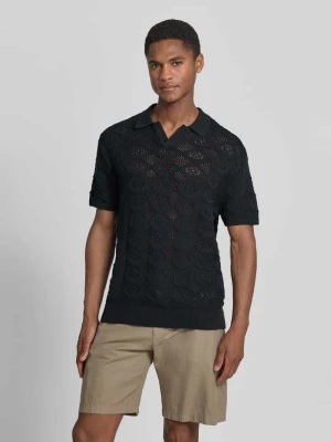 Koszulka polo o kroju slim fit w stylu dzianiny, model 'Angvig' casual friday