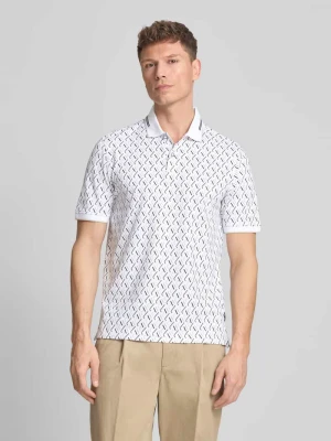 koszulka polo o kroju slim fit we wzorze na całej powierzchni Bugatti
