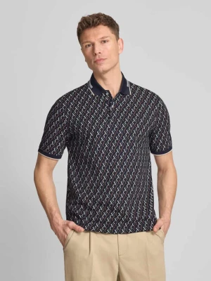 koszulka polo o kroju slim fit we wzorze na całej powierzchni Bugatti