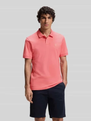 Koszulka polo o kroju slim fit z bawełny z dodatkiem streczu model 'PASSENGER' Boss Orange