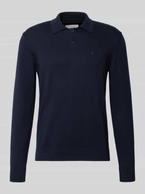 Koszulka polo o kroju slim fit z czystej bawełny ARMEDANGELS Granatowy