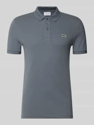 Koszulka polo o kroju slim fit z czystej bawełny Lacoste Ciemnoszary