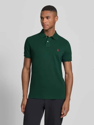 Koszulka polo o kroju slim fit z czystej bawełny Polo Ralph Lauren Zielony