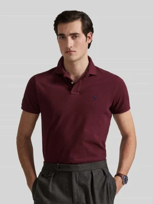 Koszulka polo o kroju slim fit z czystej bawełny Polo Ralph Lauren Bordowy