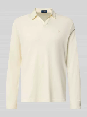 Koszulka polo o kroju slim fit z czystej bawełny Polo Ralph Lauren Złamany biały