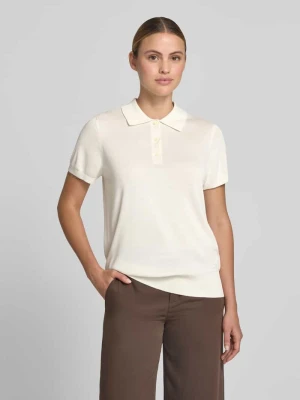 Koszulka polo o kroju slim fit z czystej wiskozy Calvin Klein Złamany biały