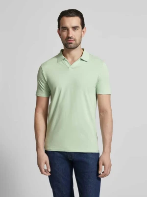 Koszulka polo o kroju slim fit z dekoltem w serek lindbergh