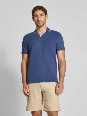 Koszulka polo o kroju slim fit z dekoltem w serek model ‘SANGEV’ Selected Homme