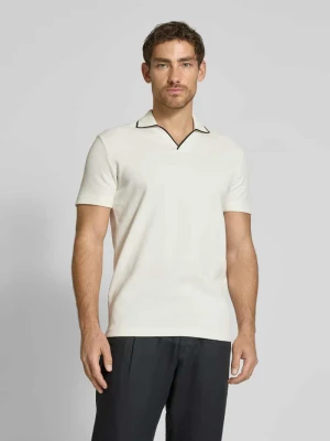Koszulka polo o kroju slim fit z dekoltem w serek model ‘SANGEV’ Selected Homme
